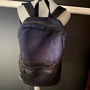 Bright Blue and Black Mesh Backpack